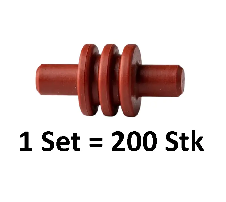 16237.627.626 LEAR Stopfen, Silicone, Blind Plug, Rot - Pro 1 Set