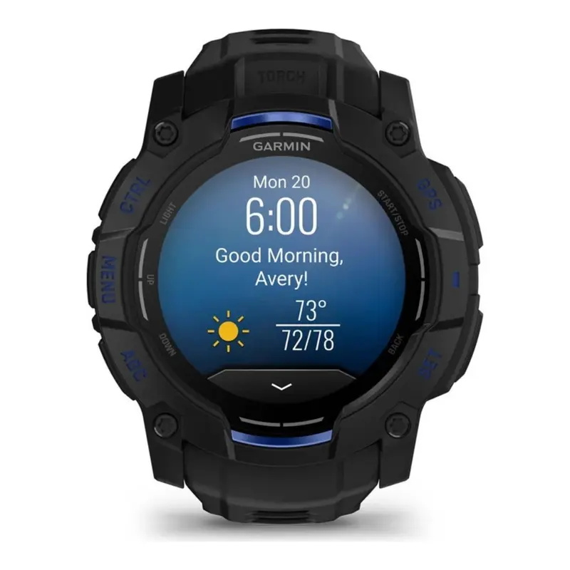 Garmin Instinct 3 Amoled Schwarz/Blau - Smartwatch
