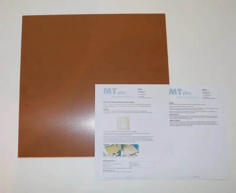 MTPlus Dauerdruckplatte für Raise3D E2/E2CF 368x254 mm
