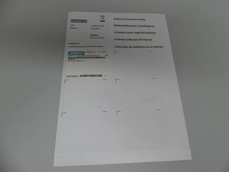 Siemens 6SL3054-4AG00-2AA0 Softwarelizenzen