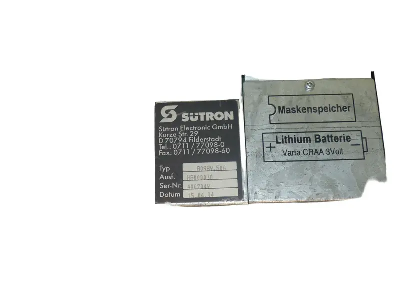 SUTRON BT20 / 80989.506 OPERATOR PANEL s.Bilder