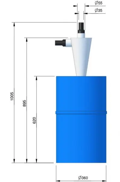 Zyklon Staubabscheider 60 Liter